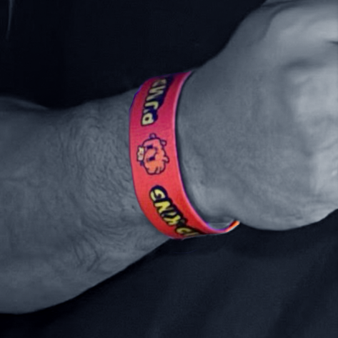 NFC wristband in use